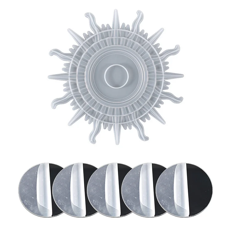Vintage Rising Sun Mirror Resin Molds Kit CrazyMold