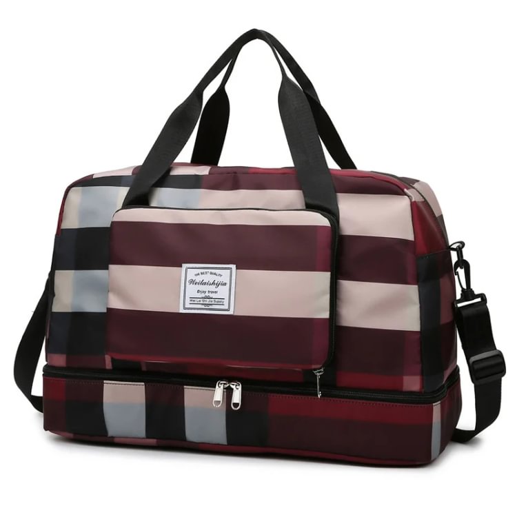 2022 new business travel handbag folding dry and wet separation shoulder messenger bag sports bag fitness bag