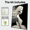 DIY Pearl Painting White Elegant Lady for Home Wall Decor(30x40cm)