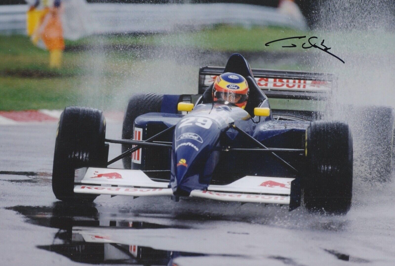 Karl Wendlinger Hand Signed 12x8 Photo Poster painting F1 Autograph Red Bull Sauber Ford 2