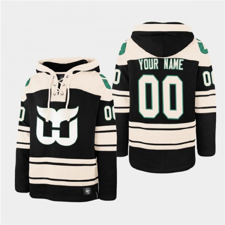 Men's Carolina Hurricanes Active Player Custom Black Ageless Must-Have Lace-Up Pullover Hoodie D9NF