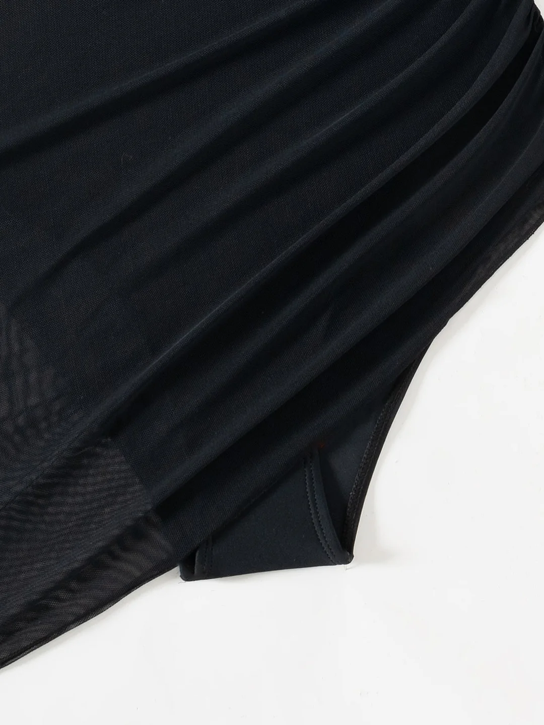 Vibecurve&reg;SLIMMING MESH SHEER SARONG WRAPS BATHING SUIT