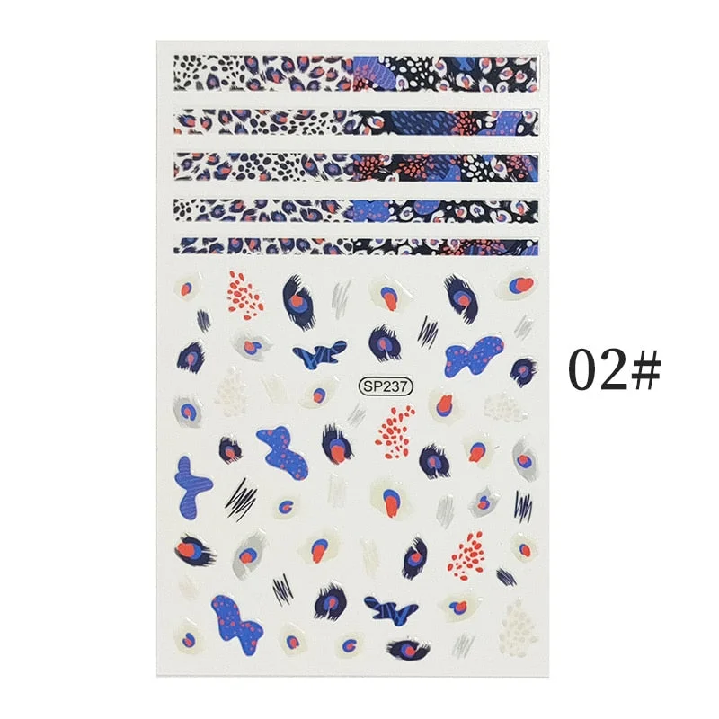 1 Sheet New Roman English Alphabet Number 3D Nail Stickers Christmas Animals iridescent Gold Silver Word Small Letters Nail