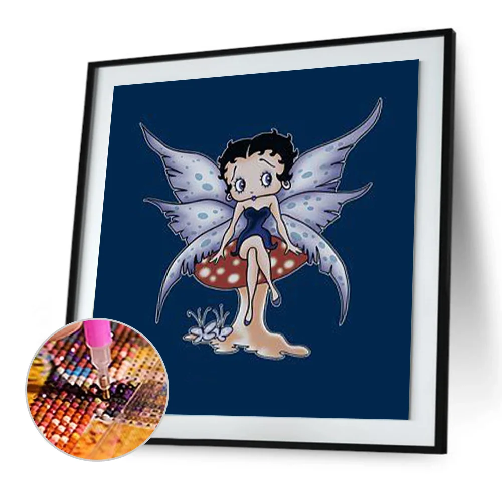 Mushroom Angel Full Drill Round Diamond Painting Mosaic Picture Bead Art