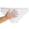 Men's low-rise transparent ultra-thin briefs