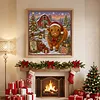 Christmas Highland Cow Full 11CT 3 Strand Stamped Cross Stitch Kit 45x45cm tapestrymarket