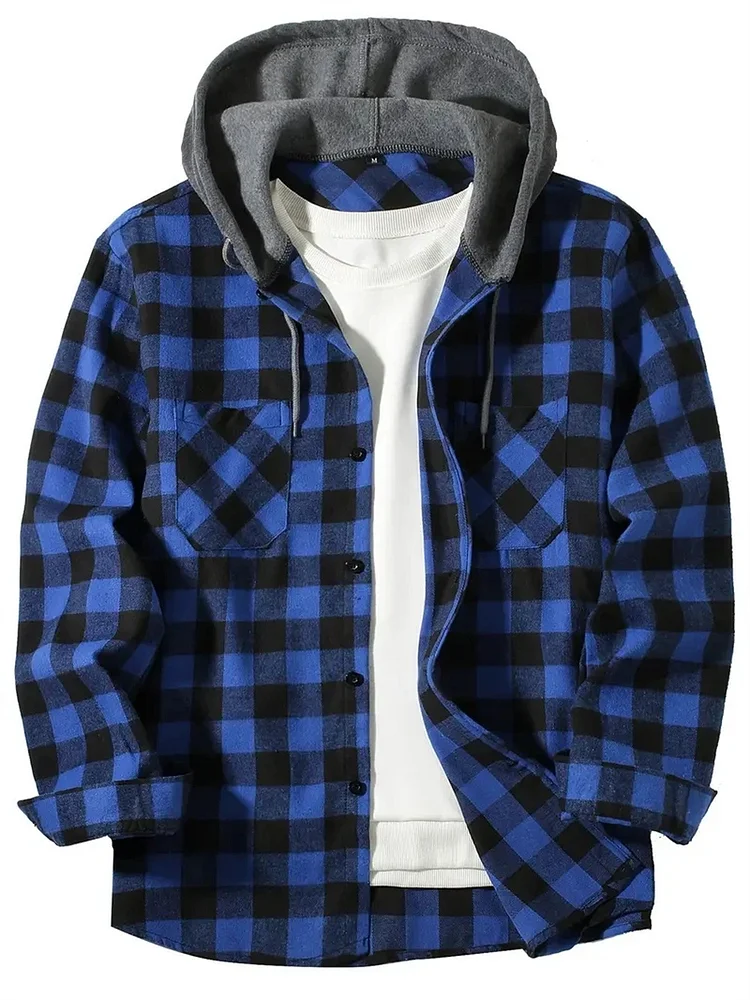 2024 New Arrival Amazon Men's Hooded Shirt, European Size Jacket Shirt
