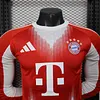 Joyfball 2025/2026 Long Sleeves Player Version Bayern Munich Home Football Jersey 1:1 Thai Quality（The player version jersey is a bit tight, please pay attention to the size selection）