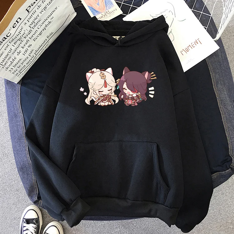 Genshin Impact Chibi Beidou and Ningguang Hoodie