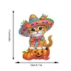 Diamond Painting Acrylic Shaking Head Pumpkin and Cat Desktop Ornaments
