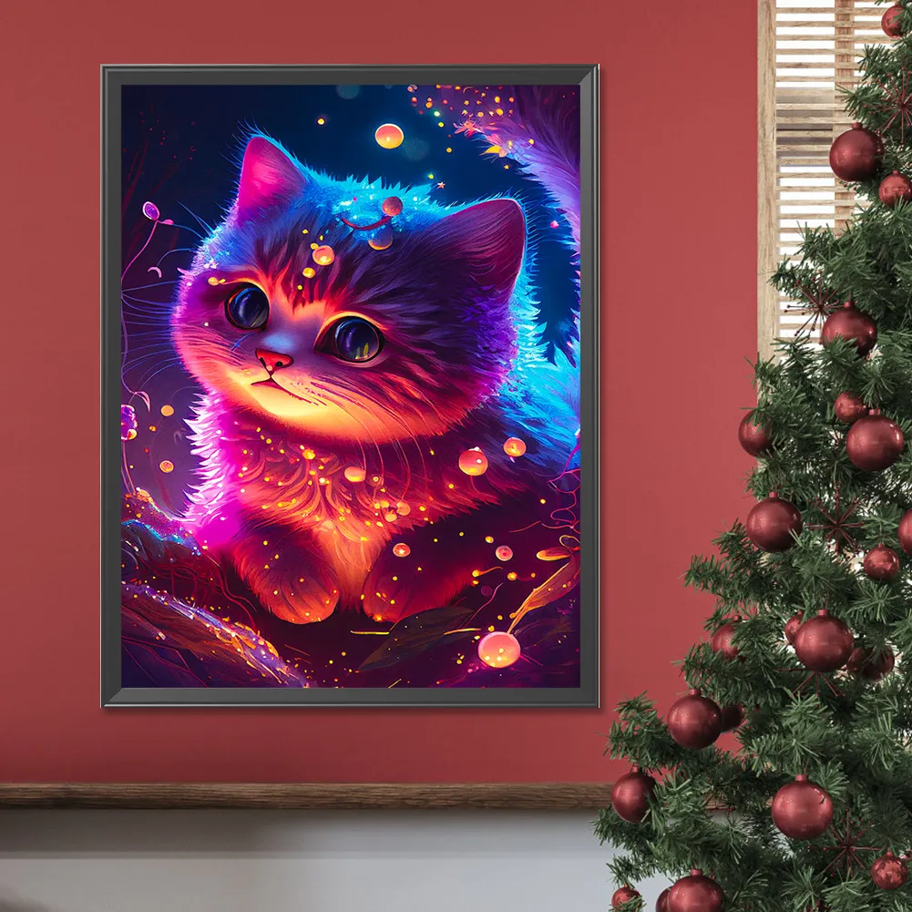 Diamond Painting - Full Round Drill - Cat(Canvas|30*40cm)