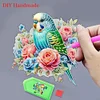 (US Local)DIY Diamond Art Pendant Diamond Painting Set Home Decor (Flower Parrot)
