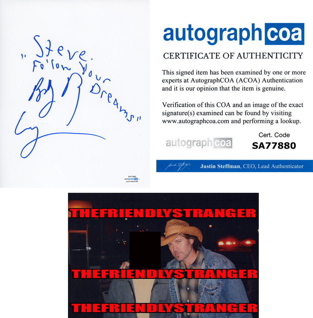 BILLY RAY CYRUS signed 8X10 WHITE SHEET Photo Poster painting - PROOF - Rare Autograph ACOA COA