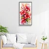 Red Lily Flower-14CT Stamped Cross Stitch 25*45cm/9.84*17.72in