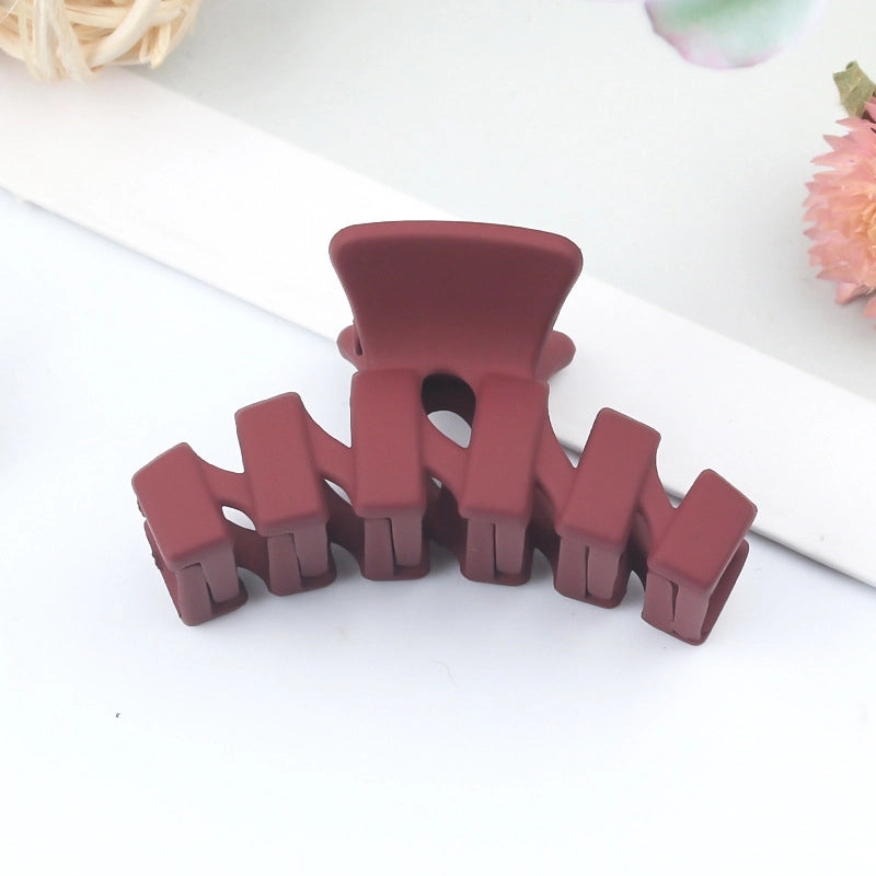 Minimalist Solid Color Arylic Stoving Varnish Hair Claws 1 Piece