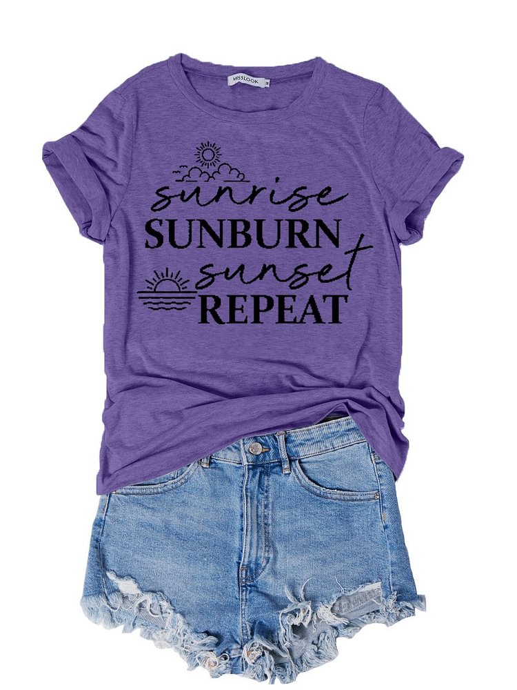 Bestdealfriday Sunrise Sunburn Sunset Repeat Women's T-Shirt