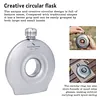 Pure Titanium Ring-Shaped Hip Flask 180ml with Funnel, Suitable for Outdoor Camping, Hiking, and Mountaineering Portable wine Flagon
