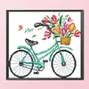 Romantic Bike - 14CT Stamped Cross Stitch 27*21cm/10.63*8.27in(Brand) tapestrymarket
