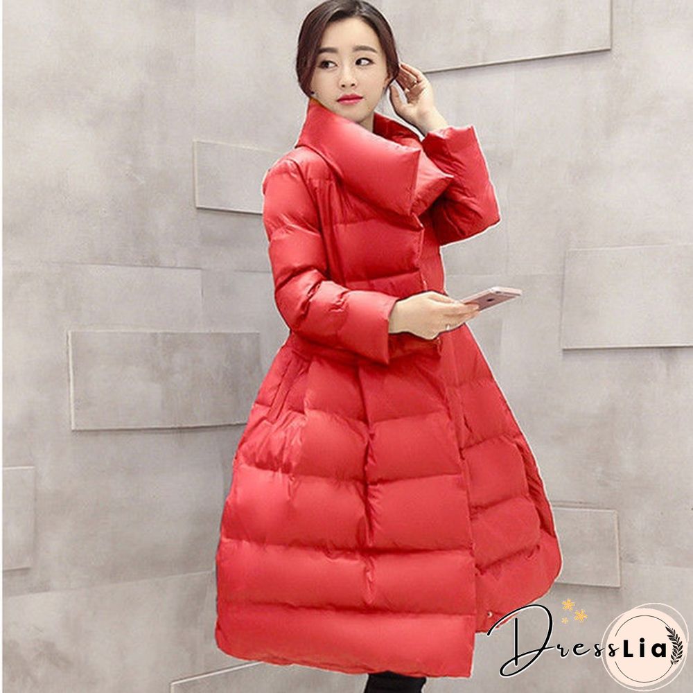 New Women Winter Down Jackets Warm Long Slim Coat And Jacket Female Big Swing Women Snow Outwear