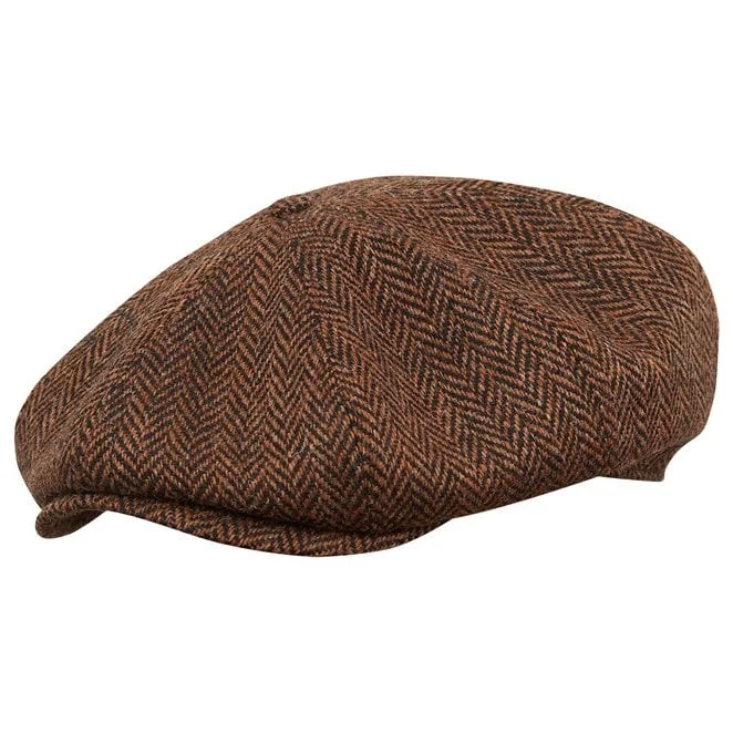 【NEW!】PEAKED CAPS Genuine Scottish Harris Tweed 8 Panels Man Cap Wool Peaky-