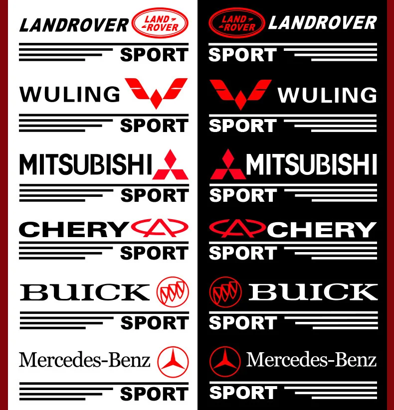 Personalized car label stickers waterproof and scratch-proof rearview mirror stickers