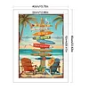 Beach Sign-11CT Stamped Cross Stitch 40*60cm/15.75*23.62in(Big Size)
