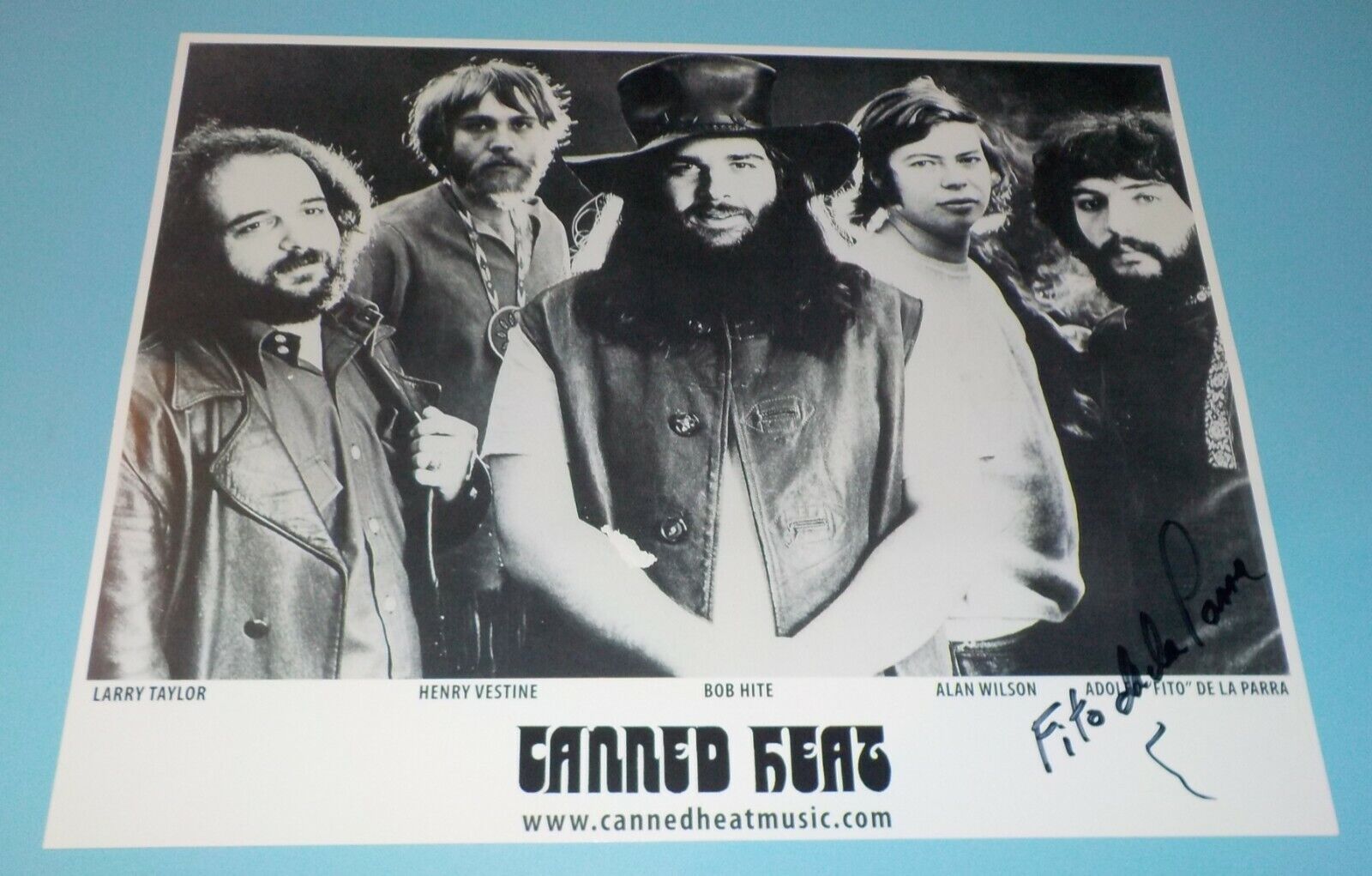 Fito De La Parra Signed Autographed Photo Poster painting Drummer Canned Heat Band B