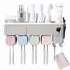 Home Bathroom Wall Hanging Teeth Brushing Cups Holder Toothpaste Squeezer Family Set