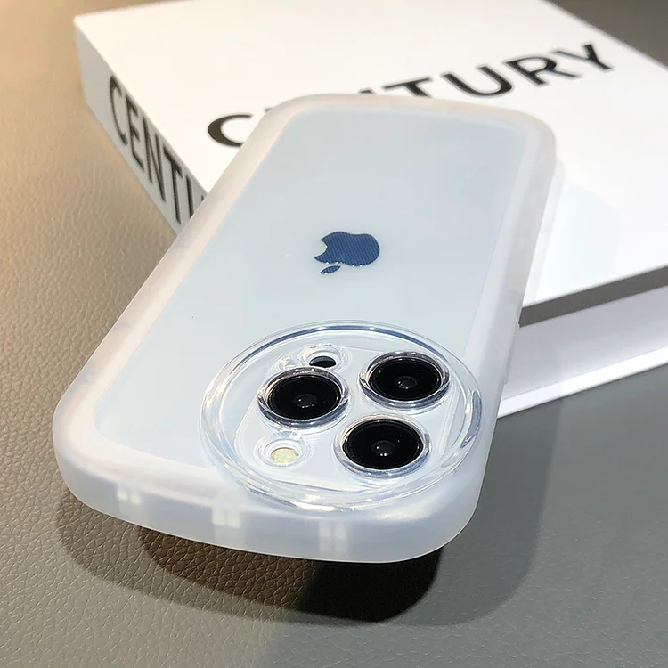 INS Round Lens Camera Protection Phone Case For iPhone 15 14 13 12 11 Pro Max XR X 7 8 14 Plus Clear Shockproof Soft Matte Cover