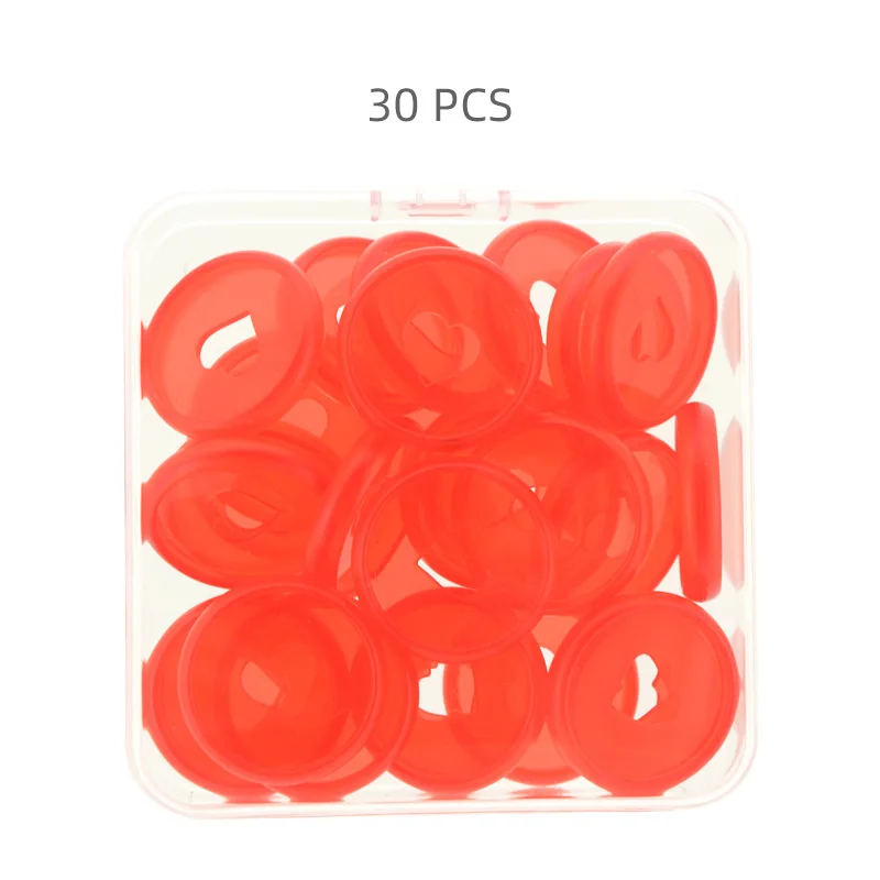 Fromthenon 30pcs Heart-shaped Disc Rings for Mushroom Hole Disc-bound System Notebook Planner Ring Binder Accessories Stationery