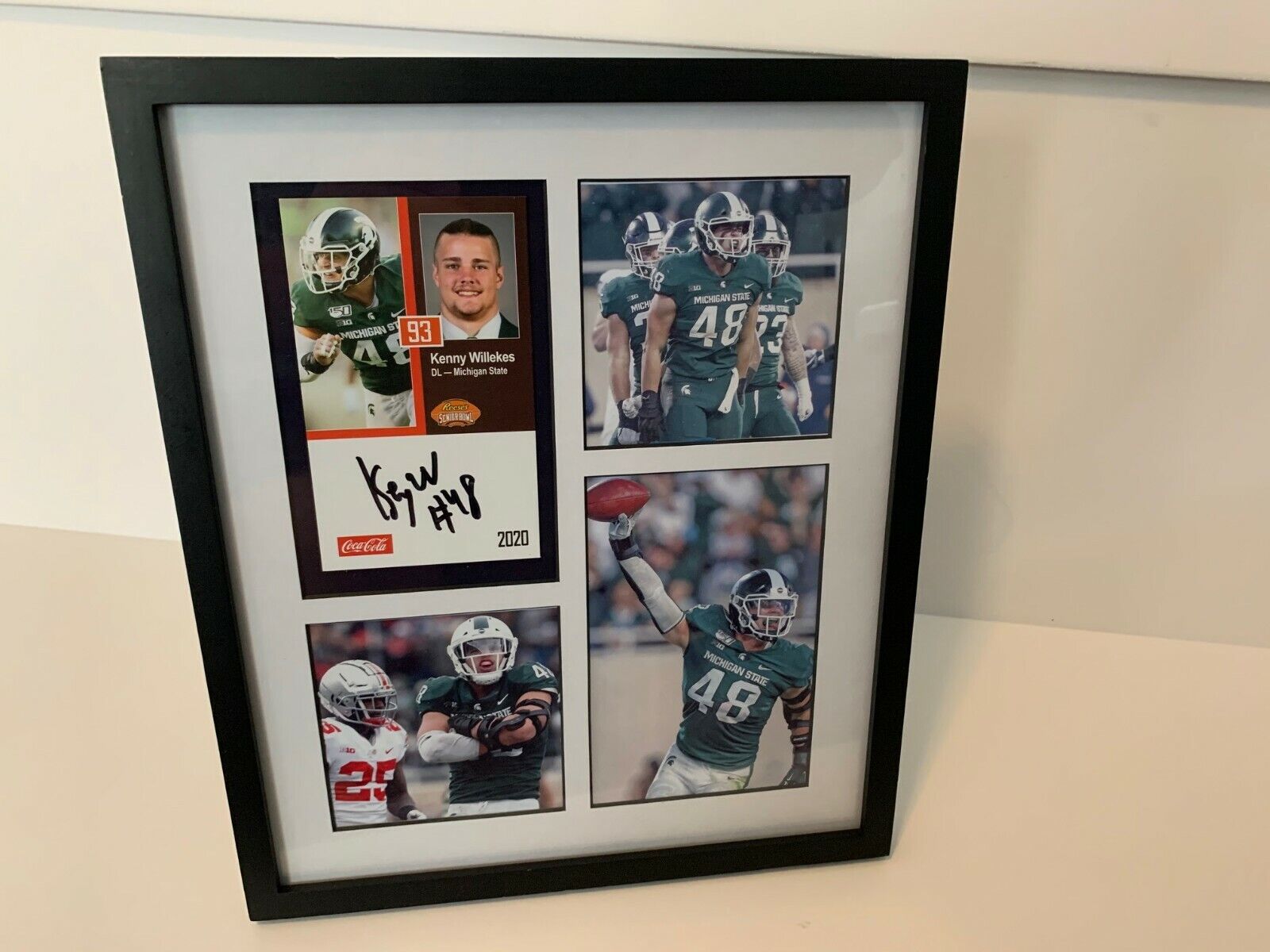 Kenny Willekes MSU autographed signed Photo Poster painting frame Michigan State Spartans NFL