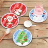 (US Local)[Upgrade]6pcs/set DIY Diamond Painting Waterproof Case Classic Xmas Coaster Gift Decor Set