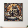 Diamond Painting-DIY Full Round Drill Wolf Family(40*40 CM)