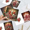 6PCS DIY Diamond Art Greeting Cards Christmas Candle Congratulations Cards Gift