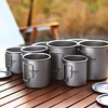 Outdoor titanium cup pure titanium water cup camping portable tea cup coffee cup titanium alloy folding mug