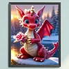 Red Dragon-11CT Stamped Cross Stitch 40*50cm/15.75*19.69in