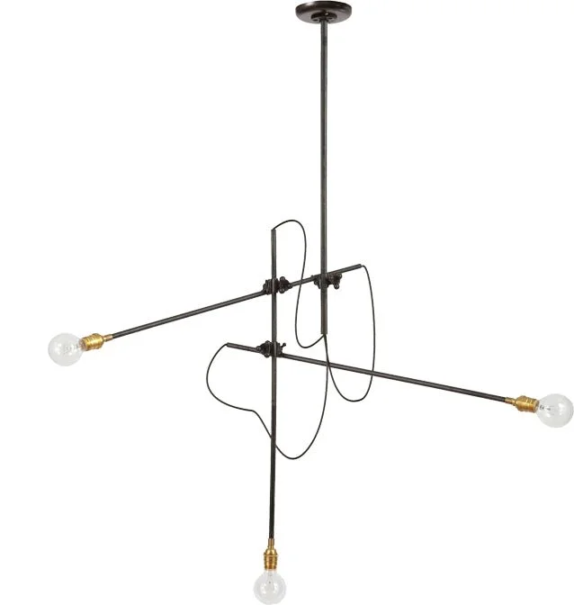 3 Arm Industrial Chandelier