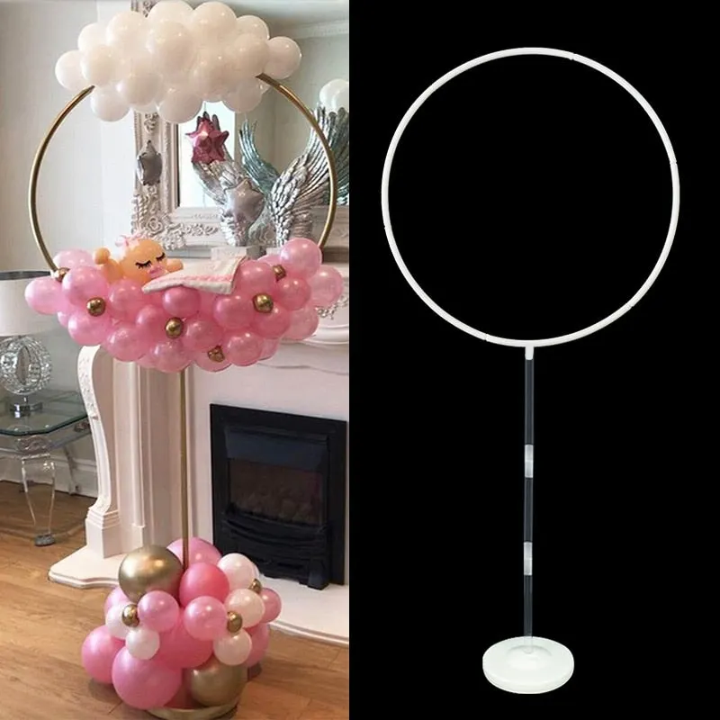 Balloon Arch Round Ring Stand for Wedding Kids Birthday Party Decoration Balloons Hoop Holder Baby Shower Favors Christmas Decor