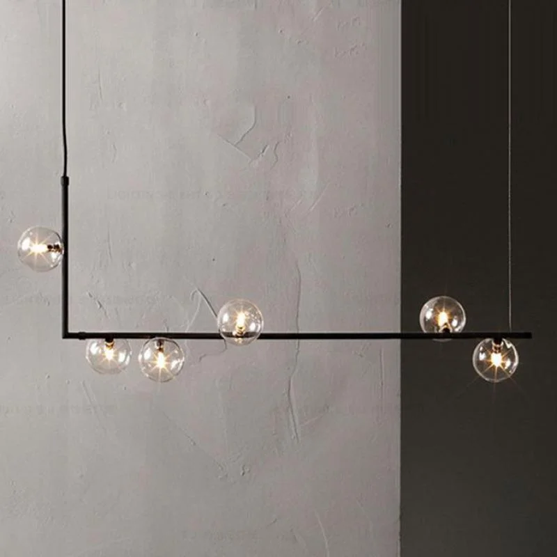 Nordic Simple Dining Room Glass Ball Led Chandelier Creative Art Molecule Hall Living Room Restaurant Suspension Light Fixtures