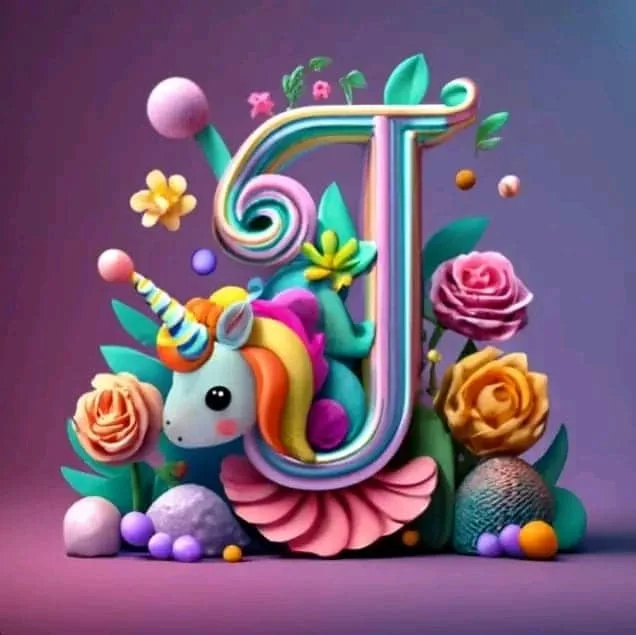 Diamond Painting - Full Round Drill - Unicorn Alphabet(Canvas|30*30cm)