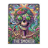 Smoker Skeleton Card - Pearls Painting