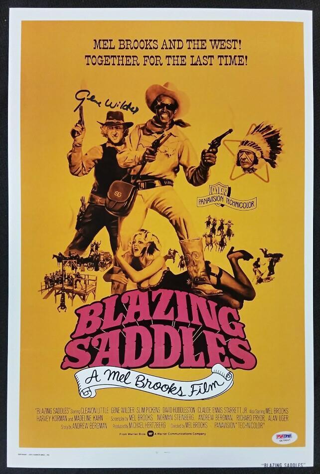 Gene Wilder Signed Blazing Saddles 12x18 Photo Poster painting #1 Autograph w/ PSA/DNA COA