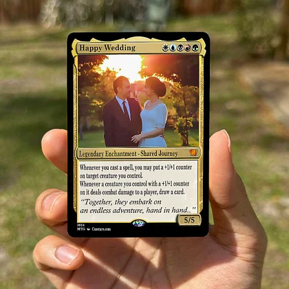 mtg marriage card Magic the Gathering Custom Wedding Cards Custom Text, Color, Photo, An main image 0