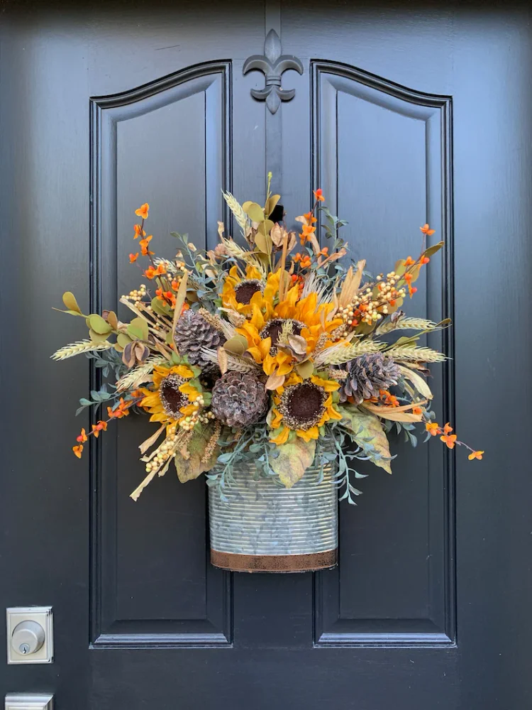🔥Ready to Ship🔥NEW Farmhouse Sunflower Door Wreath