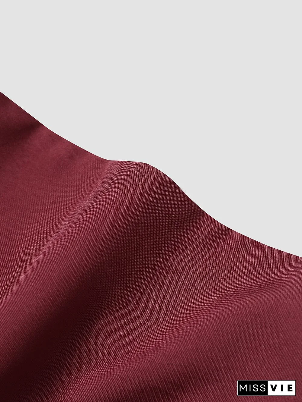 Ruched Drawstring Solid Invisible Zip Mini Skirt For Women