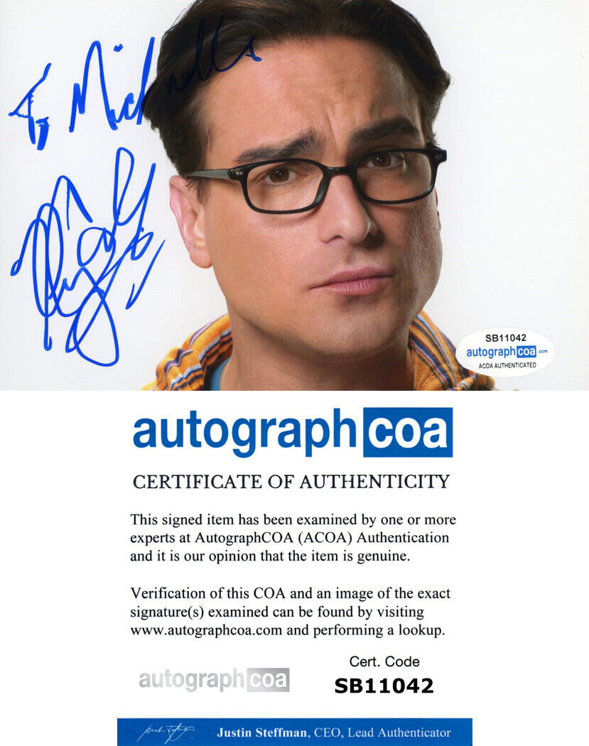 JOHNNY GALECKI signed BIG BANG THEORY