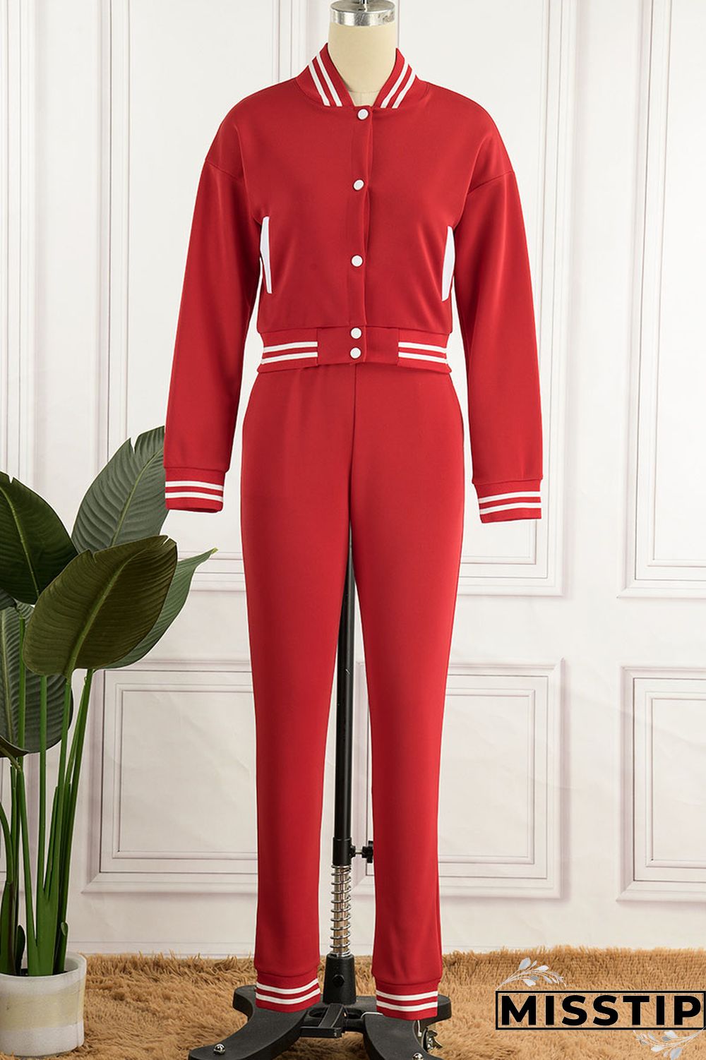 Green Casual Solid Patchwork Buckle Long Sleeve Two Pieces