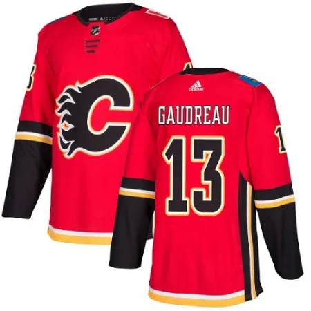 Men's  Calgary Flames #13 Johnny Gaudreau Red Stitched NHL Jersey