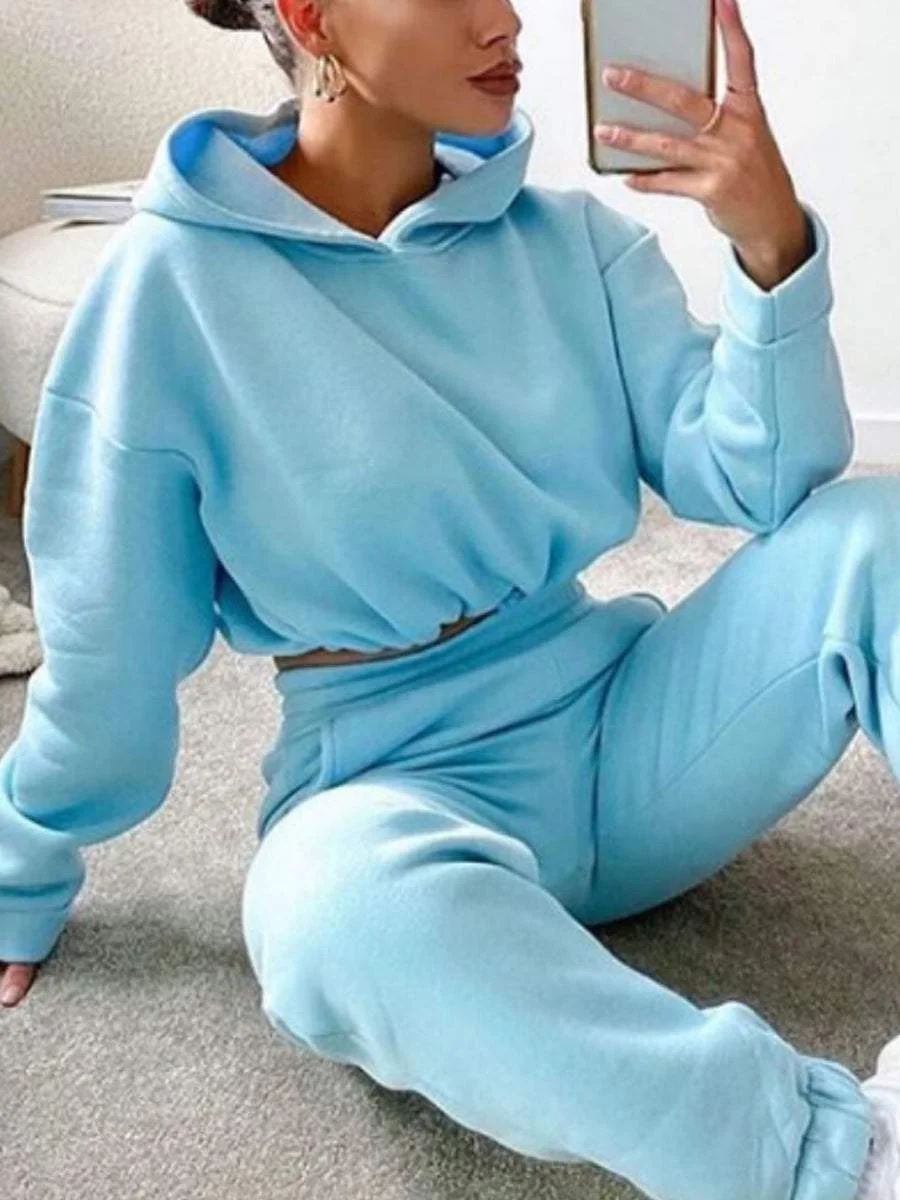 Long Sleeve Sports Casual Sweater Suit