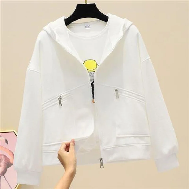 Toloer Toloer Jacket Female Short Model Fall 2024 New Loose Korean Version With A Hat Chic Port Wind Versatile Top Tide-Outfit Ideas